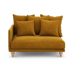 Μισός καναπές από βελούδο Μ105xΠ132xΥ93cm