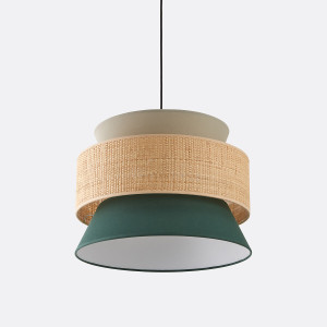 Φωτιστικό οροφής ή αμπαζούρ με raphia Μ50xΠ50xΥ32cm
