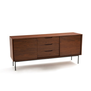 Μπουφές με καπλαμά ξύλου καρυδιάς Μ45xΠ175xΥ76cm