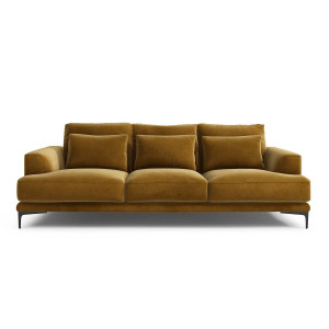 Καναπές από βελούδο Μ105xΠ217xΥ83cm
