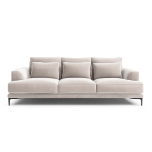 Καναπές από βελούδο Μ105xΠ217xΥ83cm