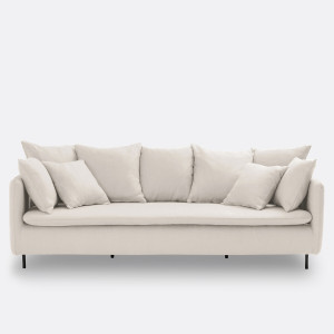 Καναπές 3 ή 5 θέσεων από λινό βισκόζη Μ98xΠ207xΥ84cm