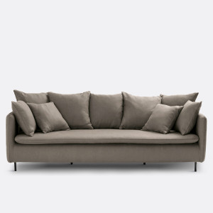 Καναπές 3 ή 5 θέσεων από λινό βισκόζη Μ98xΠ207xΥ84cm