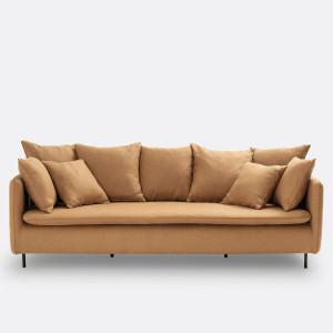 Καναπές 3 ή 5 θέσεων από λινό βισκόζη Μ98xΠ207xΥ84cm