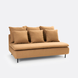 Καναπές από λινό βισκόζη Μ97xΠ159xΥ84cm