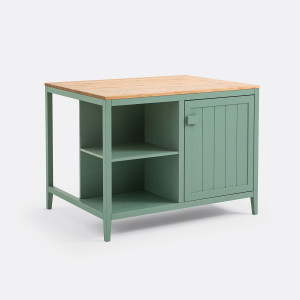 Νησίδα κουζίνας από ξύλο πεύκου Μ90xΠ120xΥ90cm