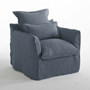 Κάλυμμα για πολυθρόνα από λινό One size Μ91xΠ88xΥ90cm
