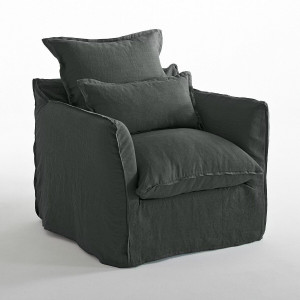 Κάλυμμα για πολυθρόνα από λινό One size Μ91xΠ88xΥ90cm