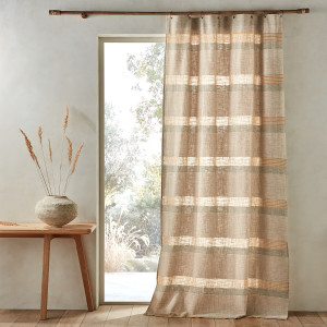 Κουρτίνα από λινό και βαμβάκι 140x350 cm
