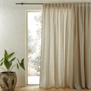 Λινό ριντό με διπλές πιέτες 180x420 cm