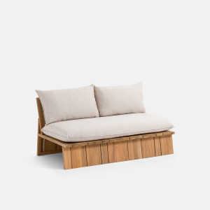 Καναπές κήπου από ξύλο ακακίας Μ76xΠ140cm