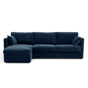 Γωνιακός καναπές από βελούδο Μ180xΠ290xΥ85cm