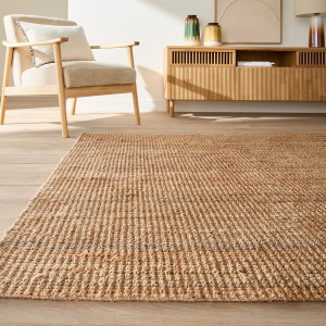 Ορθογώνιο χαλί από γιούτα 120x170 cm Μ120xΠ170cm