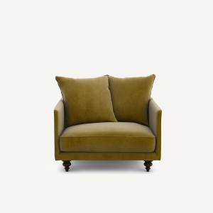 Βελούδινη πολυθρόνα Μ87xΠ87xΥ85cm