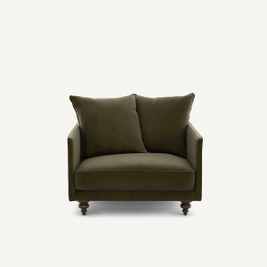 Βελούδινη πολυθρόνα Μ87xΠ87xΥ85cm