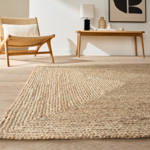Ορθογώνιο χαλί από γιούτα 120x170 cm Μ120xΠ170cm
