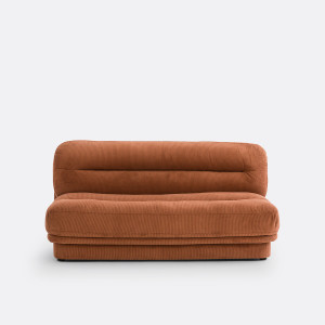 Καναπές 2 θέσεων από βελούδο κοτλέ Μ95xΠ158xΥ78cm