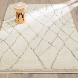 Μάλλινο χαλί τύπου berber δεμένο στο χέρι 120x180 cm Μ120xΠ180cm