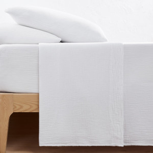 Μονόχρωμο σεντόνι από βαμβακερή γάζα 240x290 cm