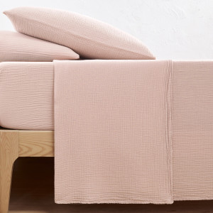 Μονόχρωμο σεντόνι από βαμβακερή γάζα 240x290 cm