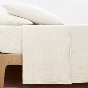 Μονόχρωμο σεντόνι από βαμβακερή γάζα 150x250 cm