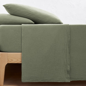 Μονόχρωμο σεντόνι από βαμβακερή γάζα 150x250 cm