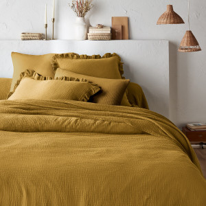 Μονόχρωμη παπλωματοθήκη από βαμβακερή γάζα 140x200 cm