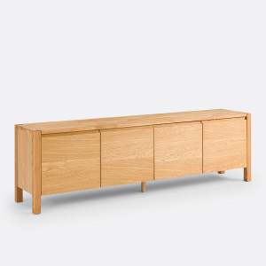 Έπιπλο τηλεόρασης από ξύλο δρυ Μ40xΠ200xΥ62cm