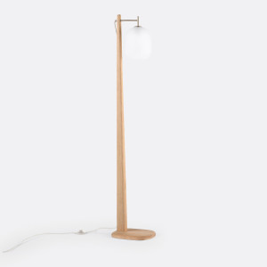 Επιδαπέδιο φωτιστικό από ξύλο δρυ Μ25xΠ31xΥ157cm