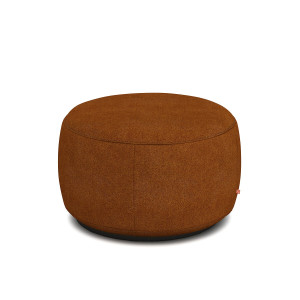 Υποπόδιο XL με μελανζέ ψαθωτή ταπετσαρία Μ60xΠ60xΥ35cm
