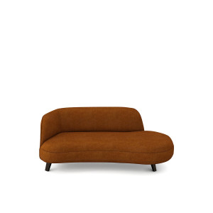 Ανάκλιντρο με μελανζέ ταπετσαρία Μ99xΠ190xΥ75cm