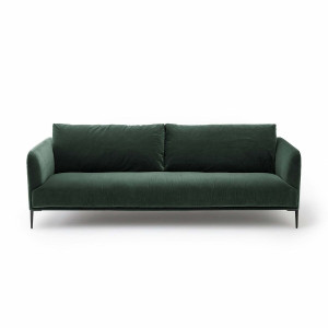 Καναπές με βελούδινη ταπετσαρία Oscar Μ103xΠ200xΥ82cm