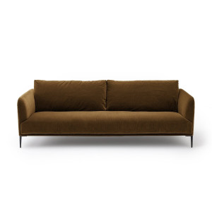 Καναπές με βελούδινη ταπετσαρία Oscar Μ103xΠ200xΥ82cm
