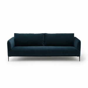 Καναπές με βελούδινη ταπετσαρία Oscar Μ103xΠ200xΥ82cm