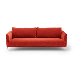 Καναπές με βελούδινη ταπετσαρία Oscar Μ103xΠ200xΥ82cm