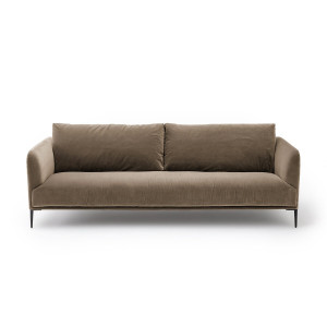 Καναπές με βελούδινη ταπετσαρία Oscar Μ103xΠ200xΥ82cm