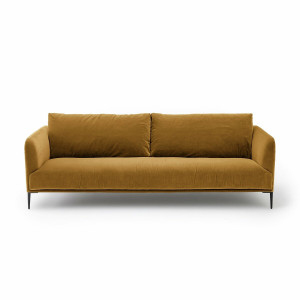 Καναπές με βελούδινη ταπετσαρία Oscar Μ103xΠ200xΥ82cm