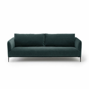 Καναπές με βελούδινη ταπετσαρία Oscar Μ103xΠ200xΥ82cm