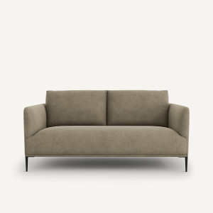 Καναπές από βελούδο stonewashed Μ103xΠ179xΥ82cm