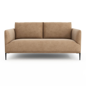 Καναπές από βελούδο stonewashed Μ103xΠ179xΥ82cm