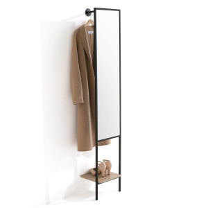 Κρεμάστρα τοίχου με καθρέφτη Μ30xΠ33xΥ180cm
