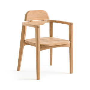 Πολυθρόνα τραπεζαρίας από μασίφ ξύλο teak Μ55xΥ80cm