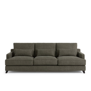 Καναπές από βαμβάκι και λινό Μ100xΠ197xΥ83cm