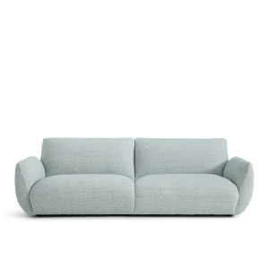 Καναπές με μελανζέ ταπετσαρία Μ102xΠ217xΥ75cm