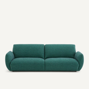 Καναπές με μελανζέ ταπετσαρία Μ102xΠ217xΥ75cm