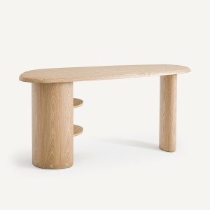 Γραφείο με επιφάνεια από ξύλο δρυ Μ75xΠ160xΥ65cm