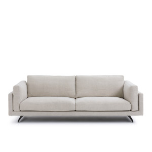 Καναπές από βαμβάκι και λινό Μ99xΠ213xΥ82cm