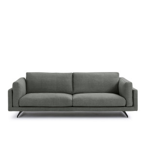 Καναπές από βαμβάκι και λινό Μ99xΠ213xΥ82cm