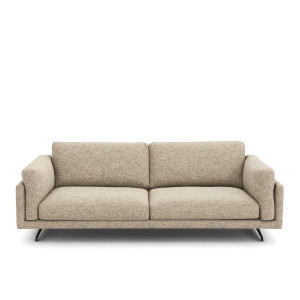 Καναπές με μελανζέ ταπετσαρία Μ99xΠ213xΥ82cm