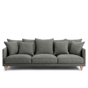 Καναπές από βαμβάκι και λινό Μ105xΠ198xΥ93cm